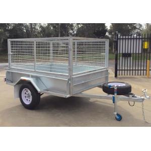 China Heavy Duty Hot Dipped Galvanized Caged Trailer Single Axle supplier