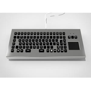 China Backlit USB PS/2 Rugged Desktop Metal Keyboard With Function Keys and Touchpad wholesale