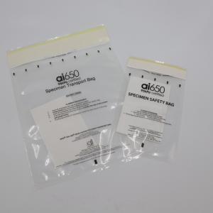 Medical Specimen Zip Lock Transport Bag For Lab Hospital