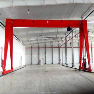 Span 12m MH Rail Mounted Gantry Crane , 10 Ton Single Beam Crane