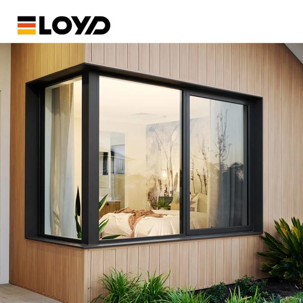Double-Glazed Aluminum Casement Window with Enhanced Security