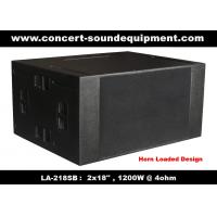 China 4ohm 1200W Concert Sound Equipment  2x18 Horn Loaded Subwoofer For Concert , Disco And Nightclub on sale