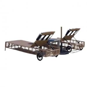 Yoshen resort hotel outdoor patio poly rattan sun lounger garden sun bed swimming pool chair beach day bed---YS8901