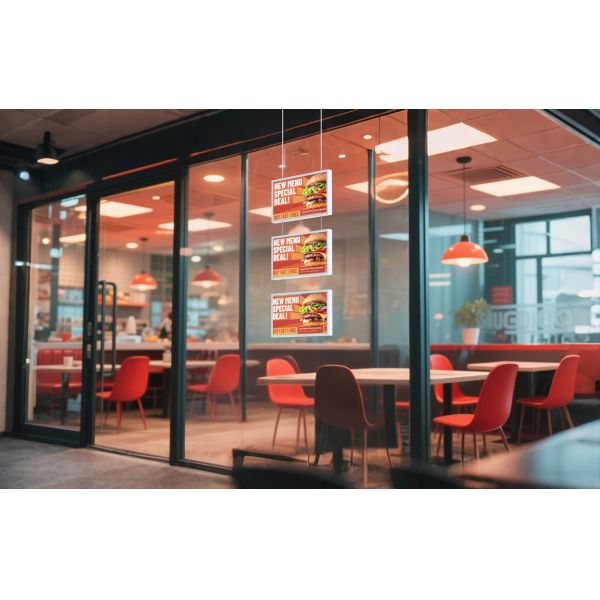 21.5インチ 片面の吊り窓ディスプレイ 2000cd/M2 明るさ フルHD デジタルサイネージ Lcd