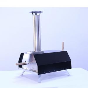 Customized Dual- Outdoor Pizza Baking Stove with Thermometer Spray Black Finishing