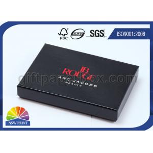 Glossy Lamination Black Rigid Gift Paper Box with Paper Tray , Electronics Packaging Box