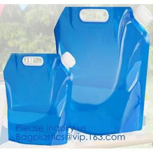 1 Gallon 4L foldable plastic bottle bag Foldable water bag,logo printed foldable water bottle bag,Reusable Outdoor Water