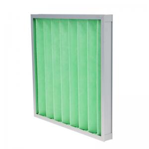 China Folded Box Type Pre Air Filter Low Efficient Filter With Aluminum Alloy Frame supplier