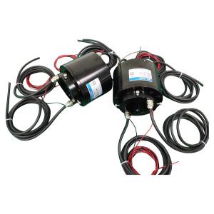 China 36 Circuit Hybrid Slip Ring Transferring HF USB And Ethernet Signal With Solid Shaft supplier