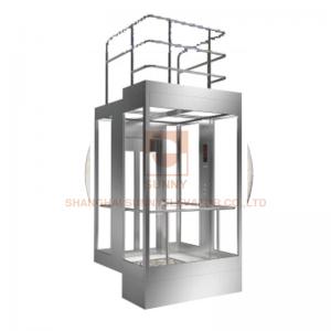 China Panorama Elevator Car Design , Machine Elevator Parts With Frame supplier