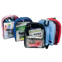 Security backpack, large front zipper pocket, padded straps, loop handle.
