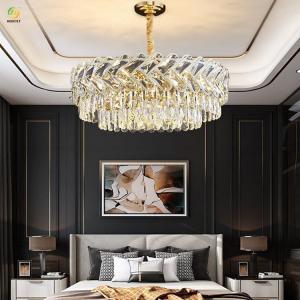 China K9 Crystal Led Luxury Circle Pendant Lights Bedroom Hotel Villa Decorative supplier
