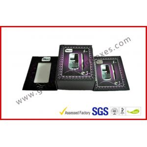 China Purper Matt Paper Grey board Electronics Packaging , Customized Mobile Phone / GPS Packaging Boxes supplier