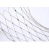 7 X 7 Wire Rope Netting , Stainless Steel Rope Mesh For Aviary Zoo Enclosure