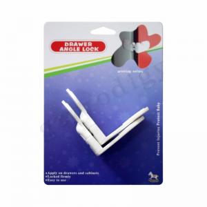 China Self Adhesive Baby Safety Lock Plastic L Shape Cabinet Drawer Latches ABS supplier