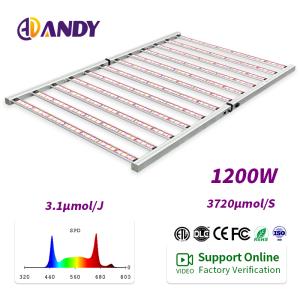 China 1200W 折りたたみ式 LED 育成ライト 4x6ft 照射範囲 3720μmol/s PPF wholesale