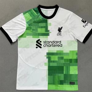 China Jacquard Twill Soccer Fan Shirts Polyester Durable Green White Jersey supplier