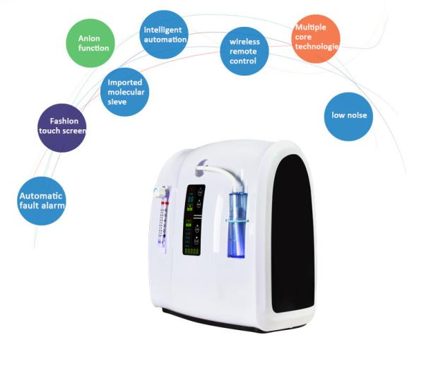 5 LPM Portable Oxygen Concentrator 110V 220V With LED Timer Display