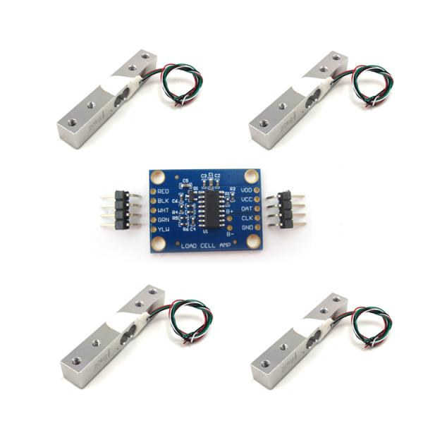 80x12.7x12.7mm SC133 Miniature Force Sensor Load Cell 1kg 5kg 10kg 20kg with HX711 Module and Rated Output 1.0±0.15mV/V