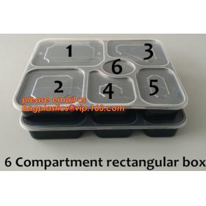 Restaurant Take Away Bento Boxes, Division Food Prep Disposable, Portion Compartment, Lunch box Containers