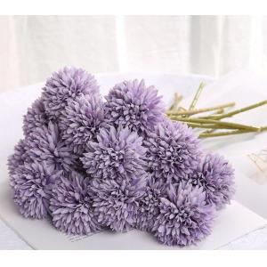 China Artificial Fake Flower Balls Silk Chrysanthemum Pink Brown Yellow supplier