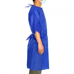 China Breathable Short Sleeve Isolation Gown PP Non Woven Isolation Gown For Doctor supplier