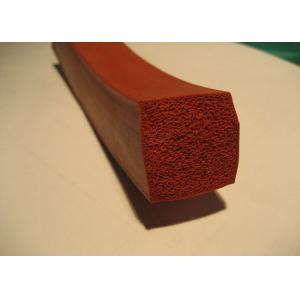 China Customized Silicone Sponge Extrusion , Silicone Foam Stripe Produced By Extrude Or Cutting supplier