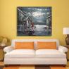 China Abstract Houses Boat Dock Canvas Wall Art Paintings For Living Room wholesale
