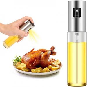 Transparent 100ml Glass Olive Oil Spray Bottle Multifunction