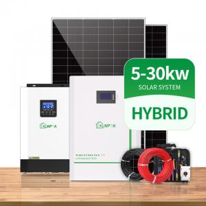 Hybrid Off Grid Solar Panel System 5KW 10KW 15KW 20KW 30KW 50KW Home Solar Energy