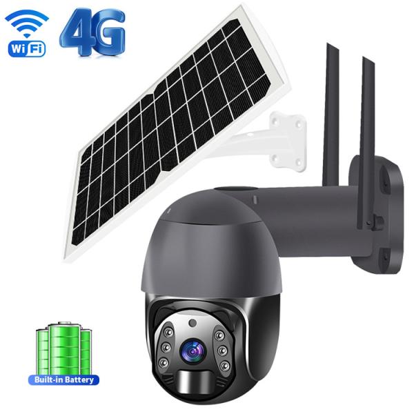 Cámara solar blanca del color 4G Wifi con el App de Tuya teledirigido