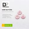 Pink Pearl Unique Shirt Buttons 4 Holes High Temperature Resistance