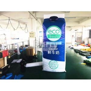 China PVC Tarpaulin Inflatable Advertising Products , Inflatable Model Milk Bottle For Outdoor supplier