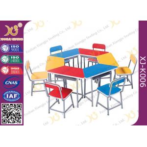 China Multi Functional Combination Student Desk And Chair Set With Steel Drawer / Classroom Furniture supplier