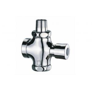 Press Button Self Closing Flush Valves / Chrome Finish Brass Sink Faucets for Hotel