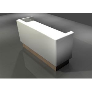 China Small Size Pure White Retail Checkout Counter Simply Styple  For Clothing Shop supplier