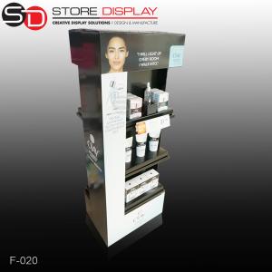 Cosmetic Floor corrugated cardboard display with shelves