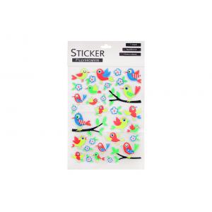 China Custom Flocking Stickers Printing Service Neon Decorative Promotional Gifts Support supplier