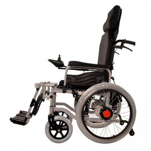 20km 6km/h Four Wheel Drive Wheelchair , 500W One Step Folding Electric Wheelchair