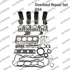 D34 Overhaul Repair Set Cylinder Liner Piston Kit Gasket Kit Valve Seat Guide Main Bearing Con Rod Bearing For Doosan