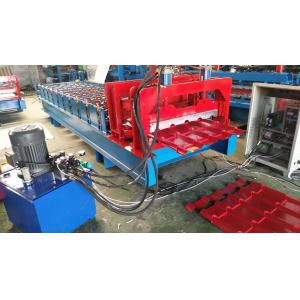 China Chain Drive Type Glazed Tile Roll Forming Machine 8-10m / Min Working Speed supplier