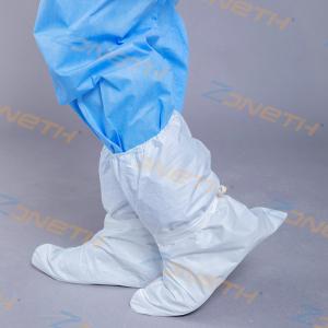 China Microporous Disposable Shoe Protectors With Shoe Lace supplier