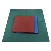 China 500mm Rubber Playground Tiles Rubber Tiles Green Or Red Rubber Mats on sale
