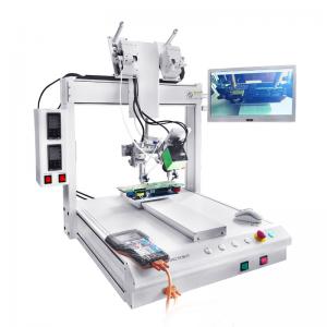 Digital Screen Automatic Soldering Robot White Color With Double Head