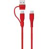 China 2025 Triple-Port 3-in-1 Silicone Cable 1m Length USB A to USB C Lightning Universal Charger for All Devices wholesale