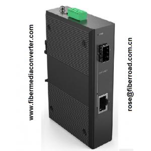 Industrial Giga Fiber Media converter  -40℃~75℃ , 1×10/100/1000BASE-Tx RJ45 to 1×1000BASE-FX（SFP/1*9)