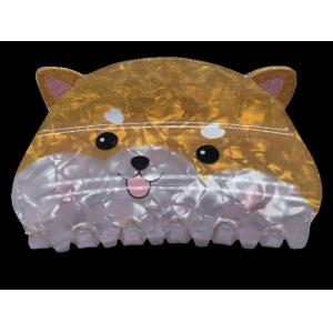 Various Colors Acetate Hair Claw Manufacturer Dog Pattern For Various Seasons