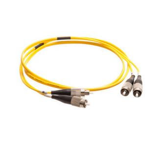 Colored Coating FC Fiber Patch Cord , Yellow Single Core Optical Patch Cord