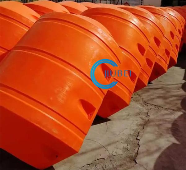 High Density Yellow/Orange PU Foam Filled PE Floater for Dredging Pipeline Length 700mm