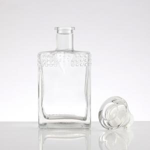 500ml 750ml Vodka Liquor Glass Bottle Flat 750ml 100ml Plastic Liquor Bottle With Cap